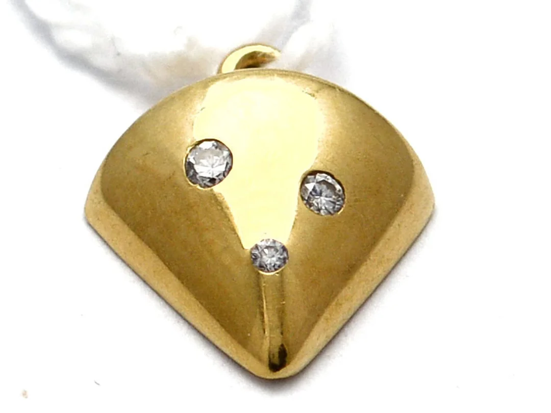 Hänge, med diamanter 1xca0,02ct 1xca0,01ct 1xca0,005ct 18K 1,3g — Smycken/Hänge — Kaplans