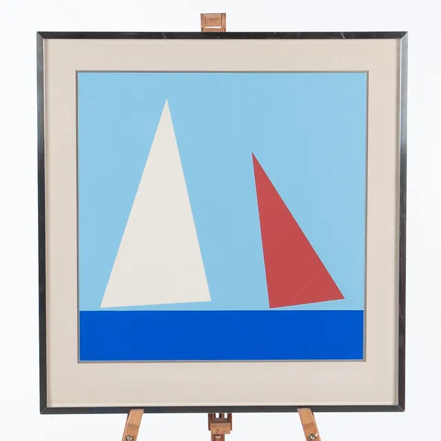FRANCO COSTA. Färgserigrafi, Segel, Signerad och numrerad 67/99, Daterad -76.