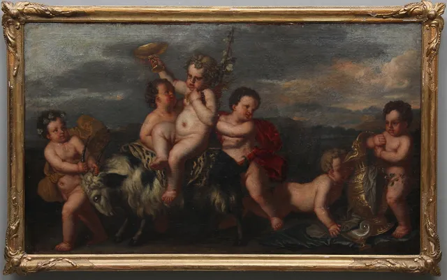 PETER PAUL RUBENS. HANS EFTERFÖLJARE. Olja på duk, "Backanal", 1700 tal.