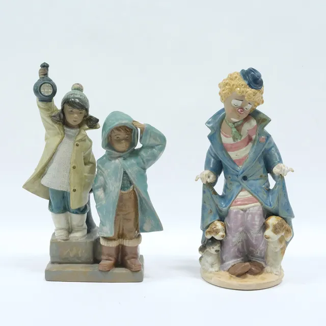 JUAN HUERTA. TVÅ FIGURINER, LLADRO.
