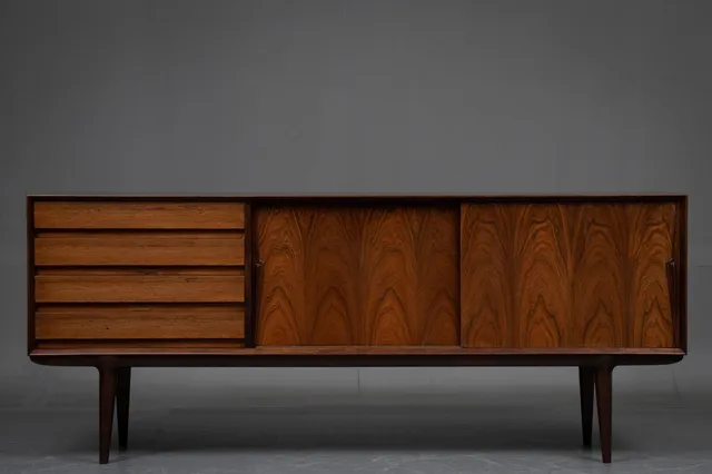 Gunni Omann. Low sideboard, rosewood, Model 18