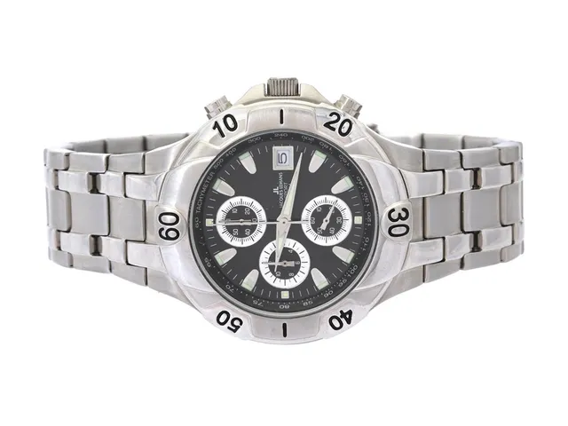 JACQUES LEMANS, kronograf, herrur, 40 mm, Boett nr. 1-1087, stål, quartz, safirglas, datum, integrerad originallänk, viklås, ca 2000, box.