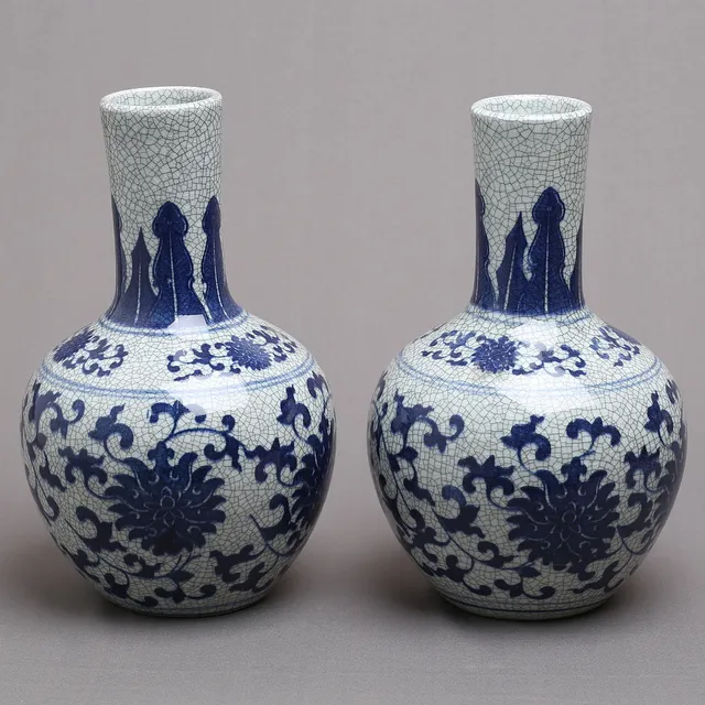 VASER, 1 par, keramik, Kina, 1900-tal.