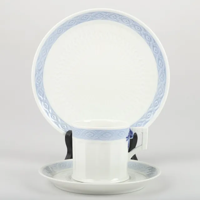 ARNOLD KROGH. Kaffeservis, 33 delar, "Vifte", porslin, Royal Copenhagen, Danmark.