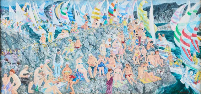 ERIK HAAMER. "Tjörni regatt V" (Tjörn regatta V).