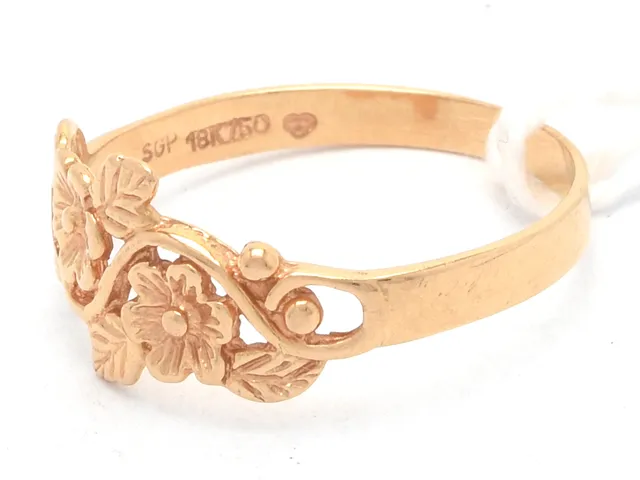 Ring "blommor", 18K, 1,7g, Ø17