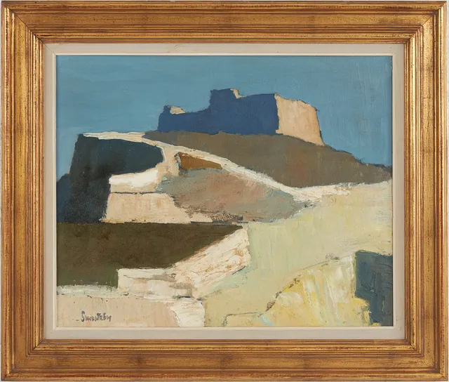 GÖSTA SUNDSTRÖM (1920-2010). Spanskt landskap, olja på duk, signerad.