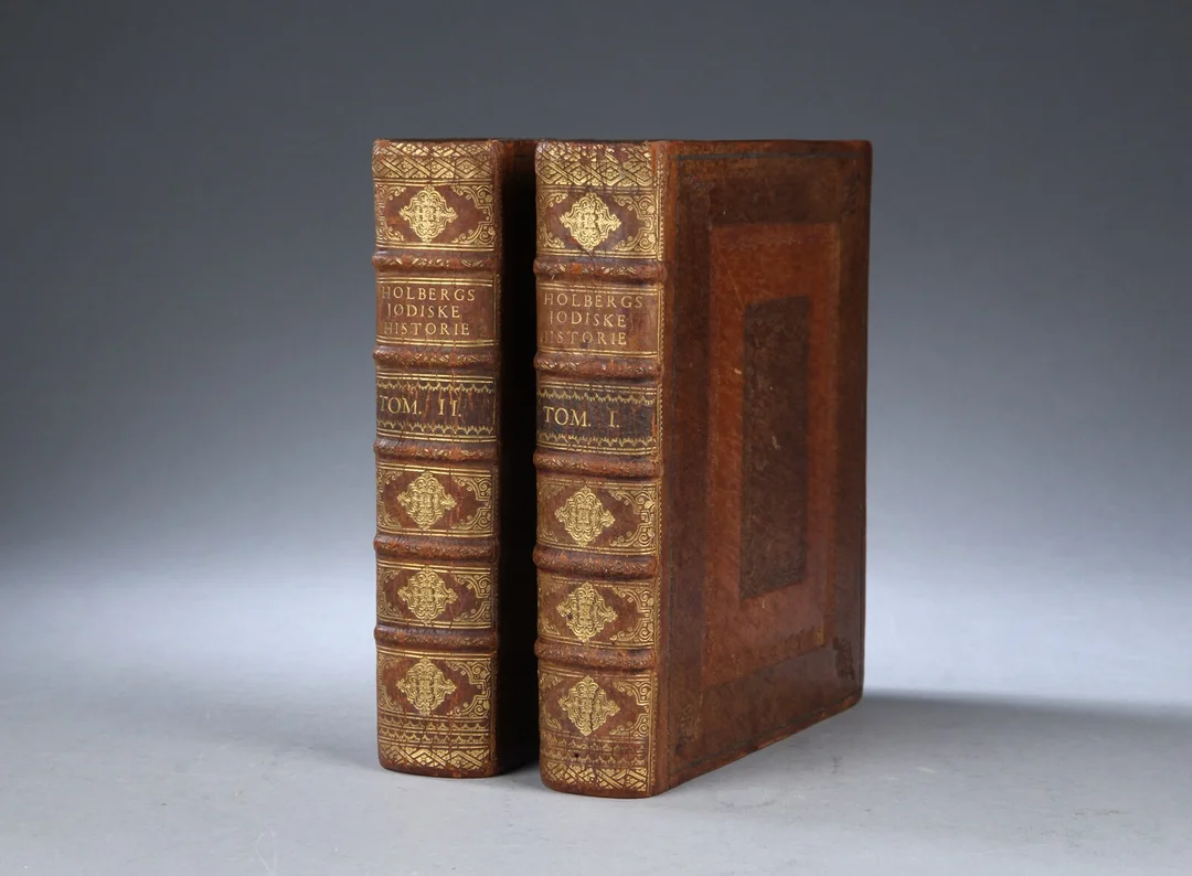 Ludvig Holberg. 'Jødiske Historie' i to bind, 1742 (2) — Hobby and collectibles/Books, maps, magazines — Lauritz