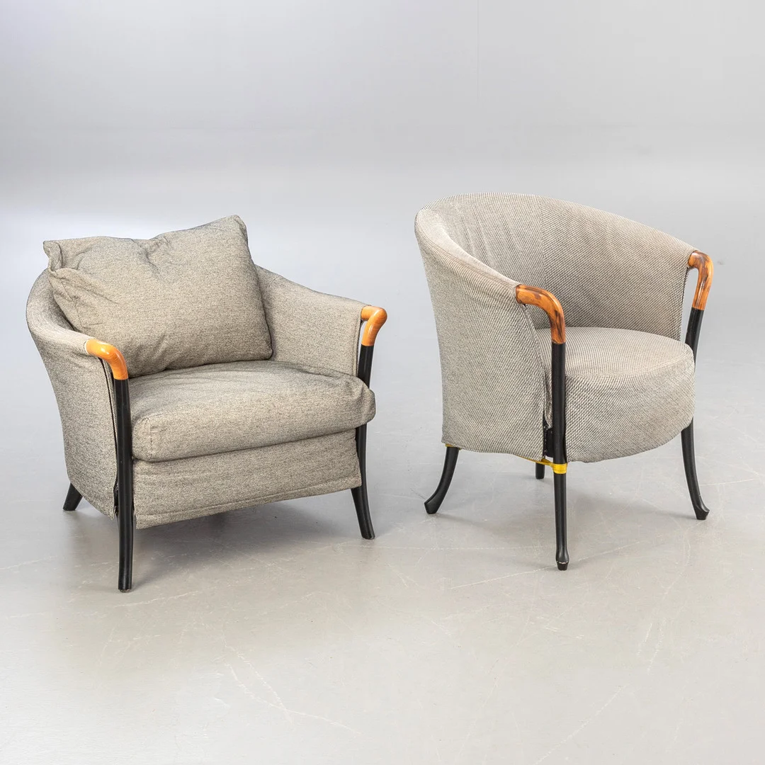 UMBERTO ASNAGO. Giorgetti Progetti. Paar Sessel 'Progetti'. — Armchairs & Chairs — Stockholms Auktionsverk Hamburg