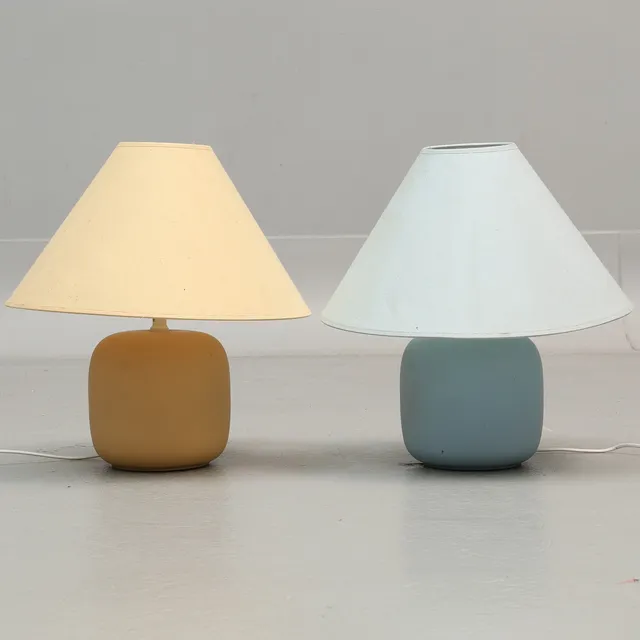 BENT BOYSEN. Bordslampor, ett par, porslin, "Sonat Korus", IKEA, 1980-tal.
