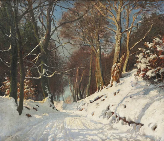 Viggo Langer. Winter Party, oil on canvas - 1924