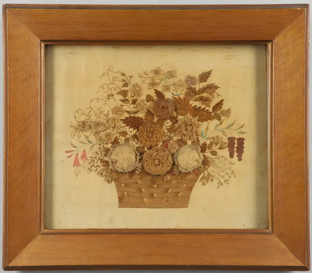 SILK EMBROIDERED PICTURE - STILL LIFE.
