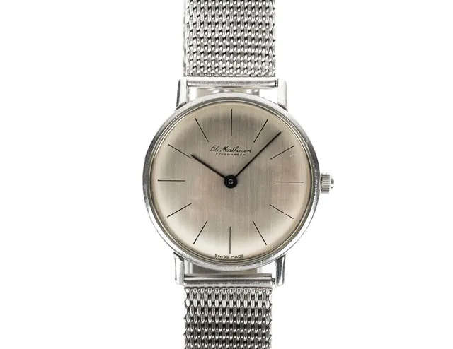 Ole Mathiesen: Ladies steel wristwatch, Ø28 mm.
