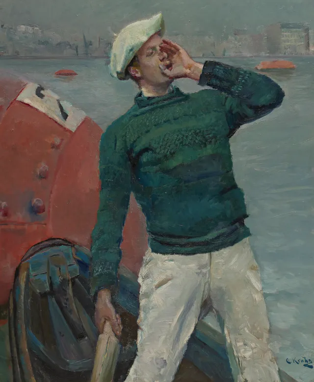 Krohg, Christian — "Hal inn!" 1893
