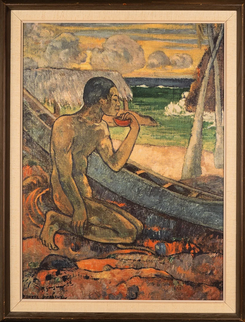 PAUL GAUGUIN. Oljelitografi, Den fattige fiskaren "Pauvre pêcheur". — Engravings & Prints — Norrlands Auktionsverk