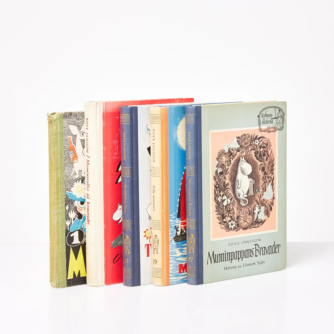 TOVE JANSSON. Böcker, 5 st, mestadels Gebers, 1950-tal. — Books — Stockholms Auktionsverk Sickla