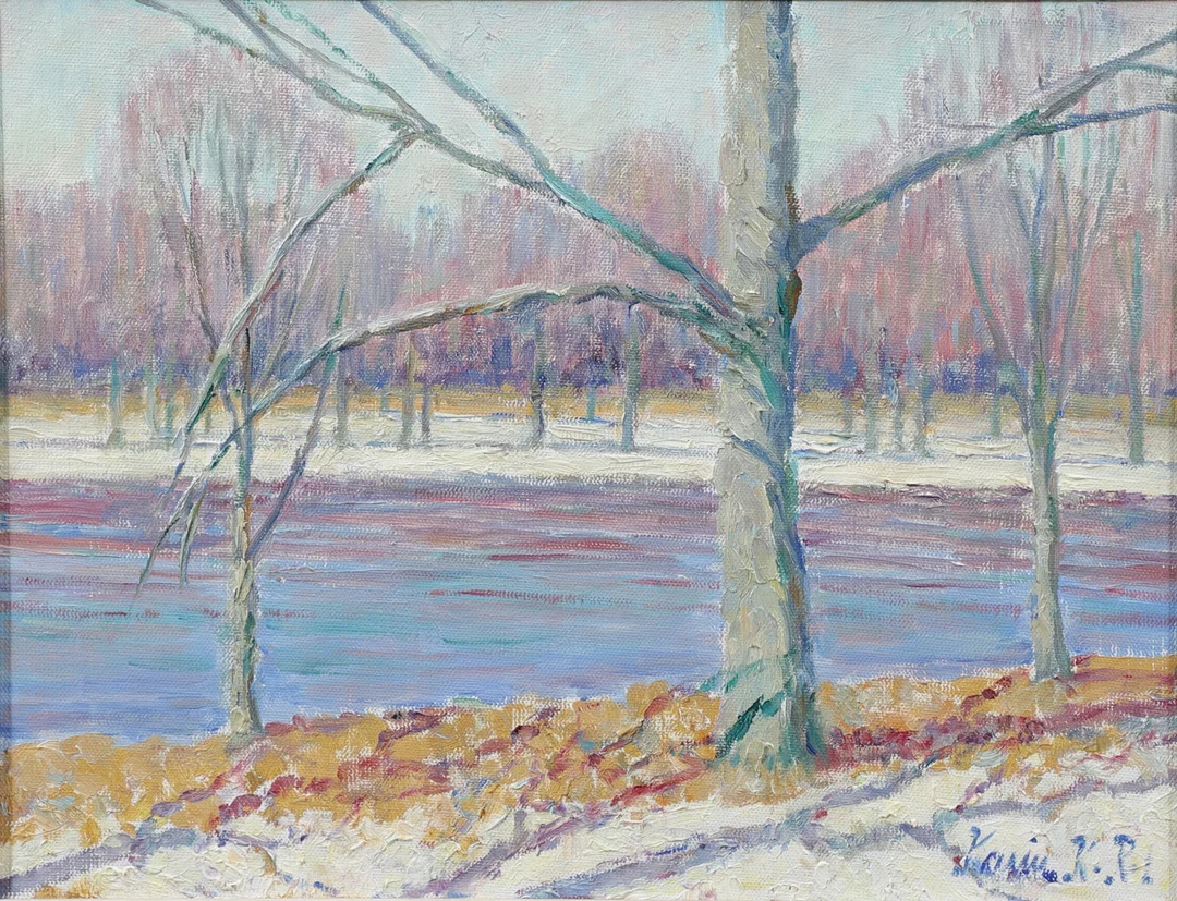 KARIN KARLSSON. "Motiv fr. Apladalen", olja på duk, signerad. — Paintings — Växjö Auktionskammare