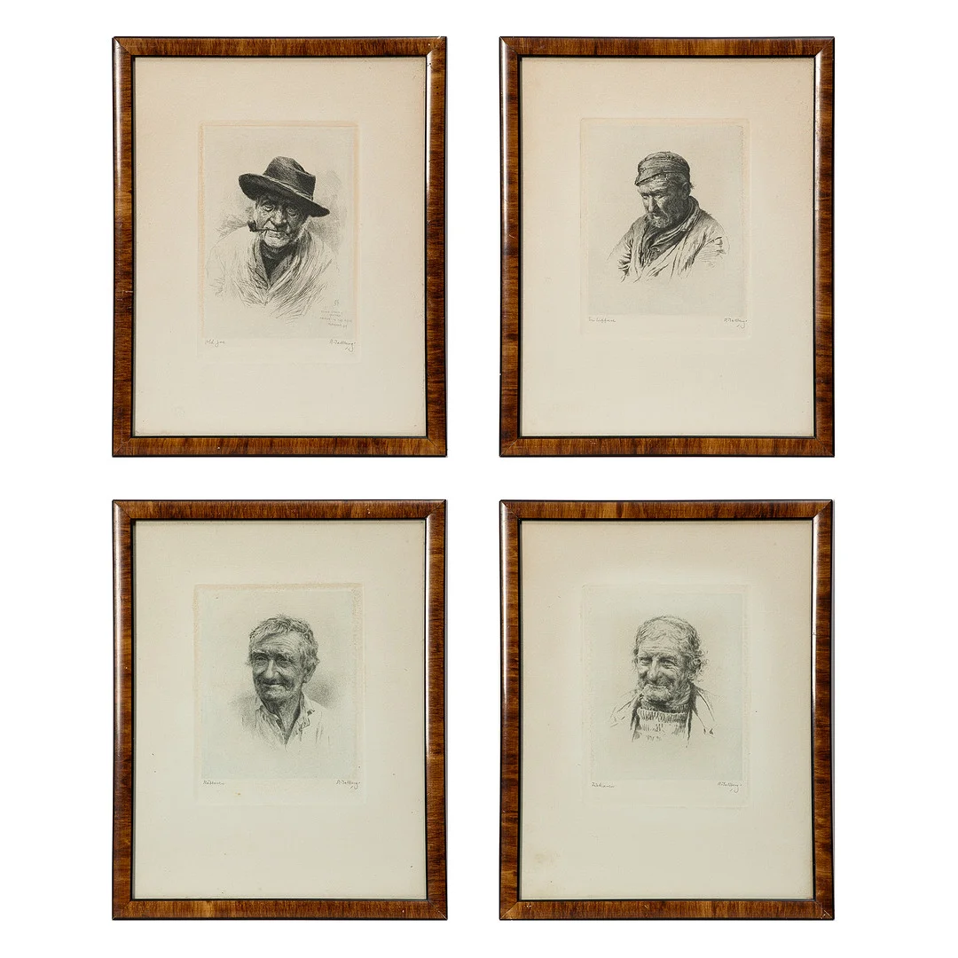 AXEL TALLBERG. Etsningar, fyra stycken, signerade. — Engravings & Prints — Stockholms Auktionsverk Göteborg