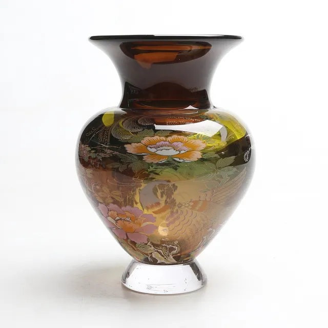 ROBERT OLDERGAARDEN. VAS, glas, graal, uniksignerad, med belysning, modern.