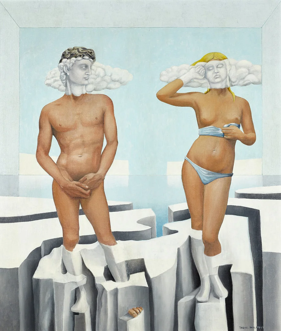 TORKEL DAHLSTEDT (FÖDD 1942). "Komna ur samma sten", olja på duk. — Paintings — Crafoord Auktioner Stockholm