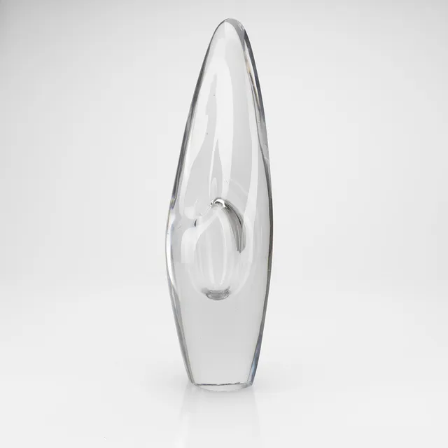 TIMO SARPANEVA. GLASSKULPTUR "Orkidé", signerad Timo Sarpaneva Iittala -57.