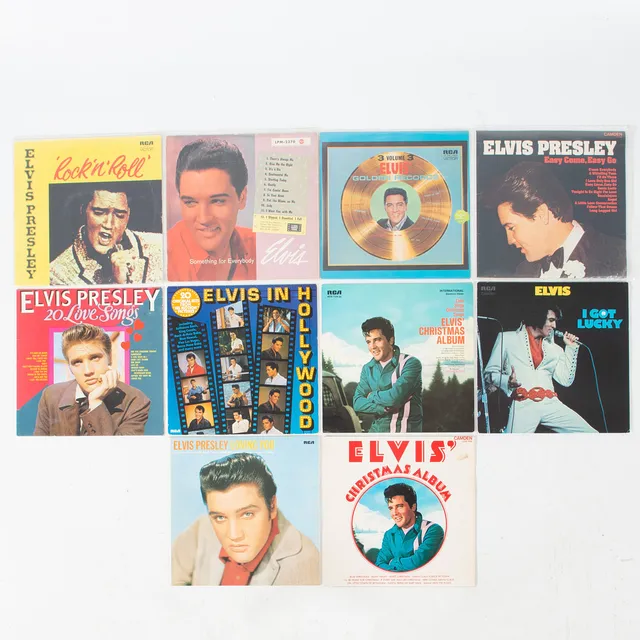 ELVIS PRESLEY. Vinylskivor, 10 stycken.