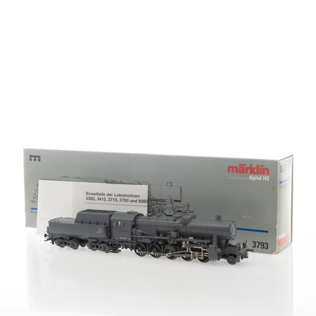 MÄRKLIN, ånglok med tender, BR 52 3604, DRG, 3793. — Model railways — Garpenhus Auktioner