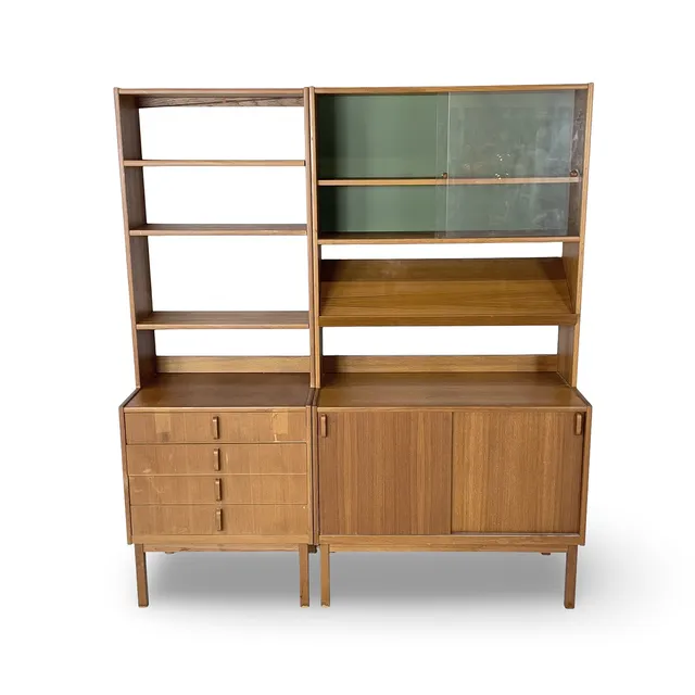 BERTIL FRIDHAGEN. Hyllsystem, teak, Bodafors, 1960-tal.