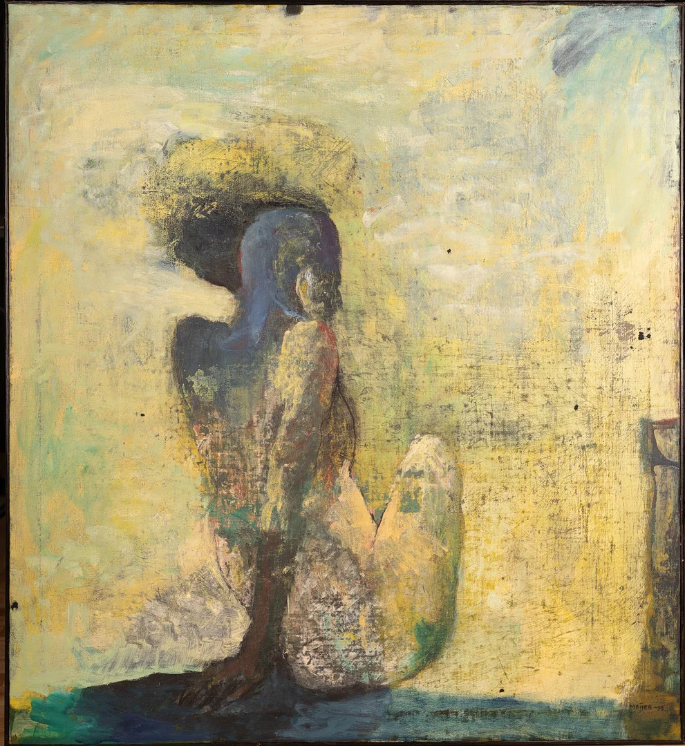 STURE MEIJER. Olja på duk, Figurmotiv, Signerad och daterad 1999. — Paintings — Norrlands Auktionsverk