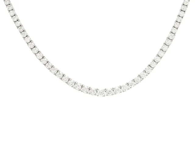 RIVIERECOLLIER, 18K vitguld, 79 st briljantslipade diamanter ca 5,31 ctv, ca TW-W/VS, längd 42,5 cm, vikt 17,6 g.