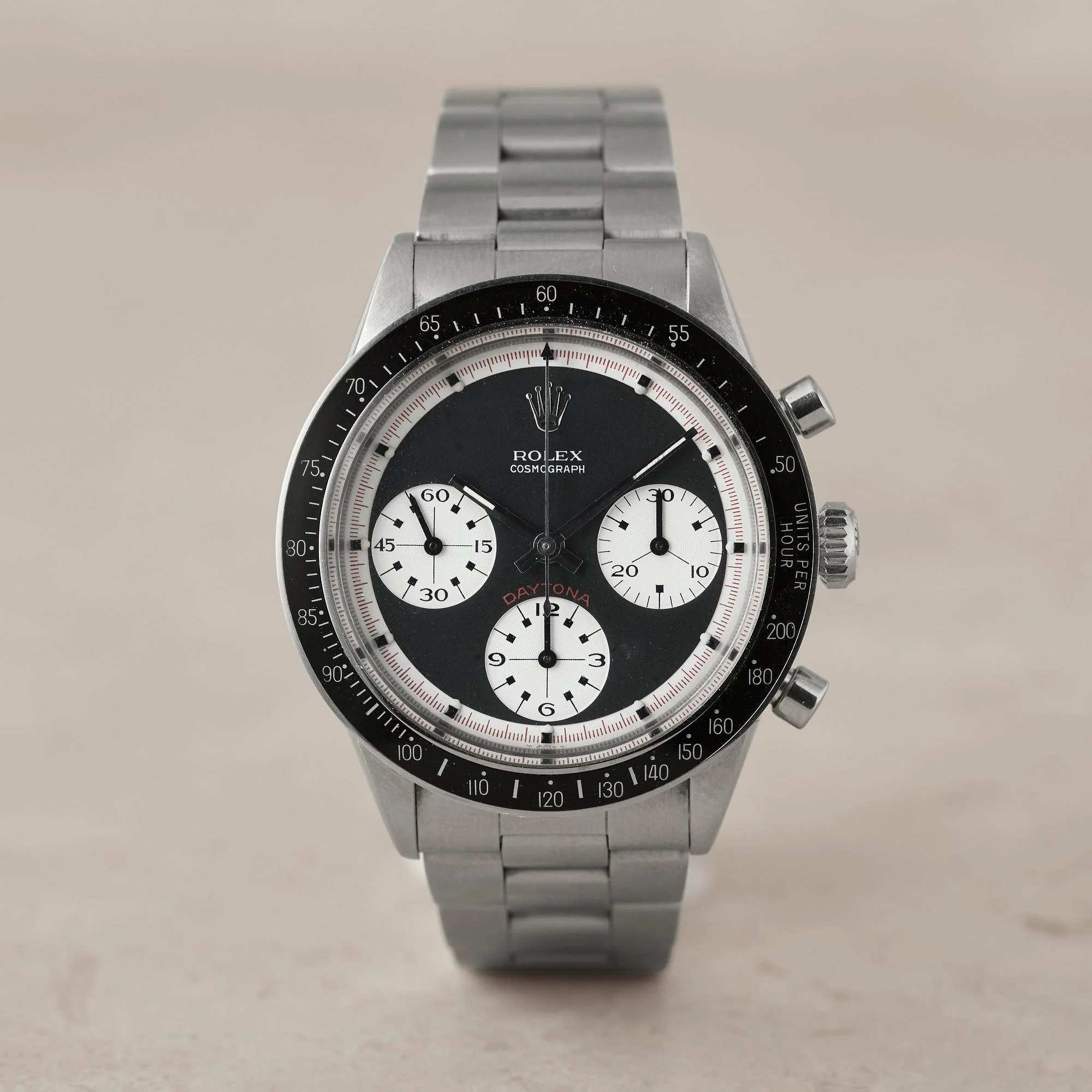 ROLEX, Cosmograph Daytona, "Paul Newman", "Units per hour 200", kronograf, armbandsur, 37 mm, — Bukowskis