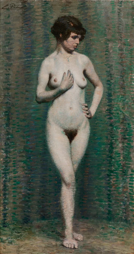 EMILE JOSEPH PATOUX (1893-1985). Modelstudie af nøgen kvinde, olie på lærred, signeret, 1920-30'erne. — Paintings — Palsgaard Kunstauktioner