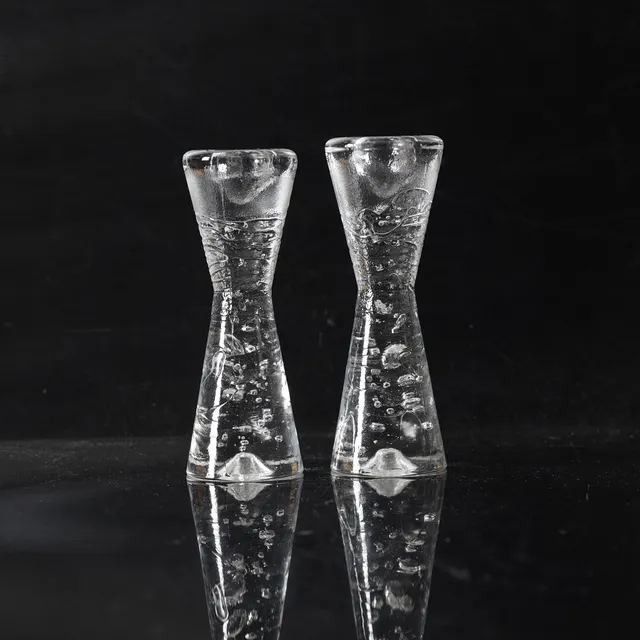 TIMO SARPANEVA. Ljusstakar, ett par, glas, "Arkipelago", Iittala.