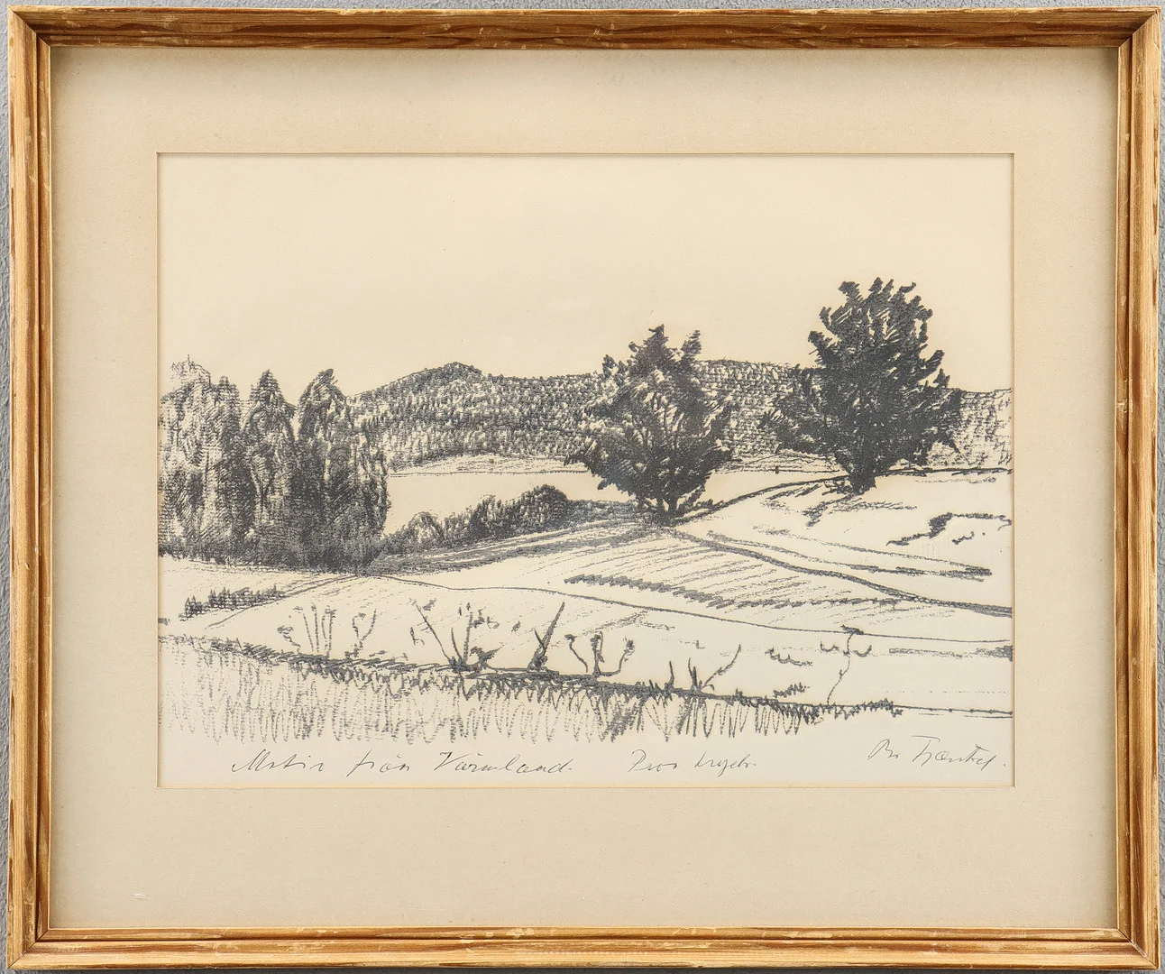 BO FJAESTAD. "Motiv från Värmland". — Engravings & Prints — Karlstad Hammarö Auktionsverk