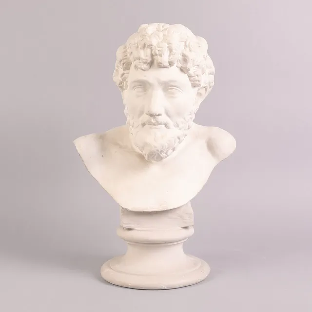Buste af gips forestillende Marcus Aurelius, 1900-tallet.