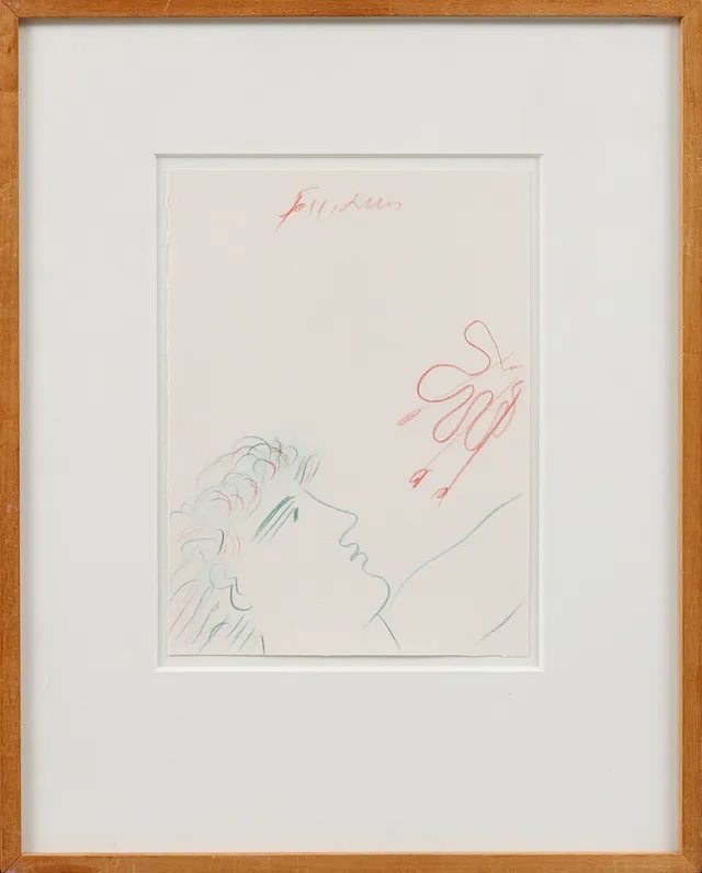 ALEXANDRE FASSIANOS. "Utan titel", krita, signerad.