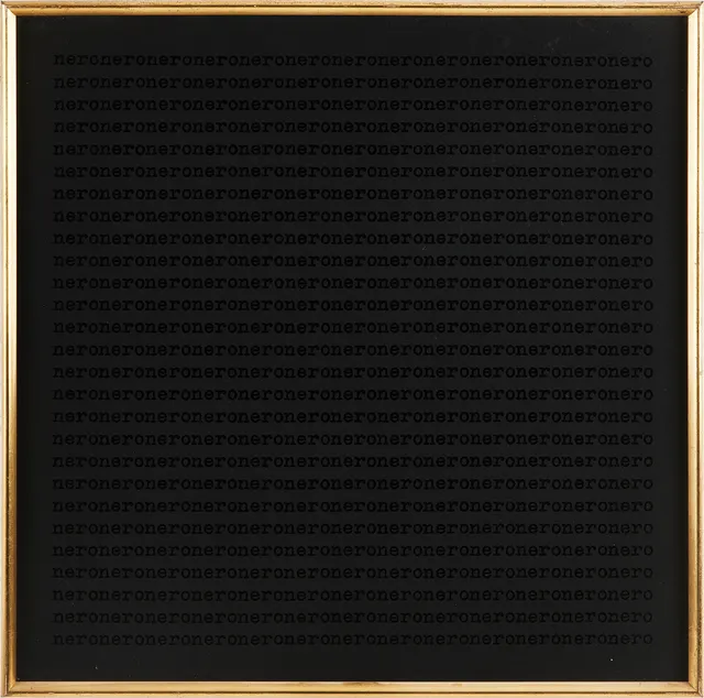 MAURIZIO NANNUCCI. "Nero Nero Nero", serigrafi, signerad och numrerad a tergo.