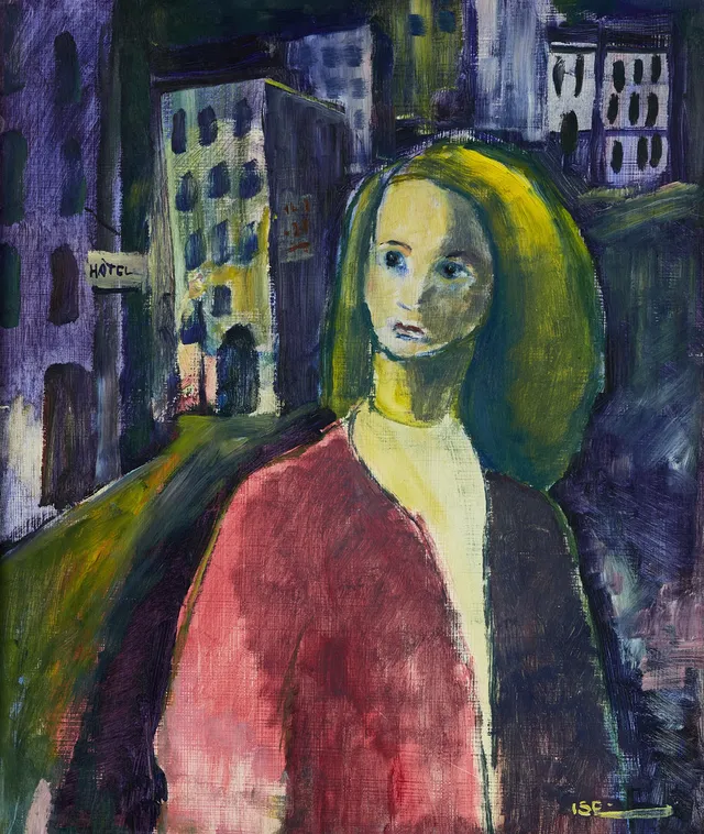 LOUISE "ISE" MORSSING (född Lilliesköld) (Östersund 1878-1969 Stockholm), Dam i Paris, signerad ISE, olja på pannå.