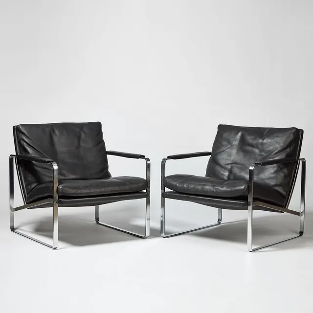 PREBEN FABRICIUS. "Fabricius Armchair", fåtöljer 1 par, Walter Knoll.