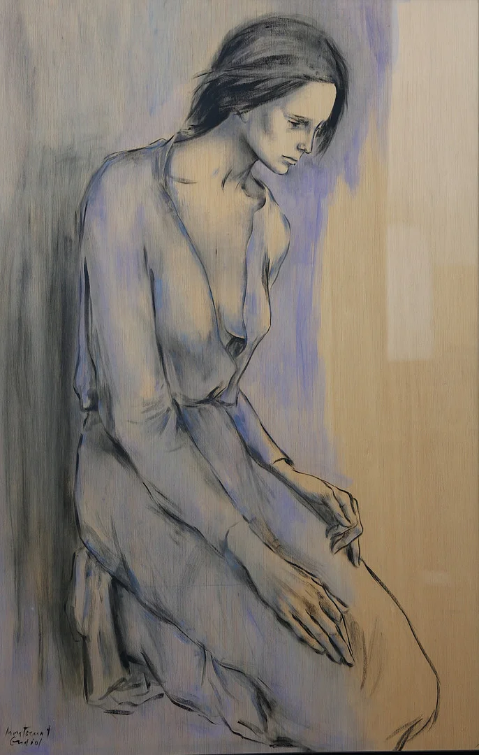 MONTSERRAT GUDIOL. "Dona agenollada". — Paintings — Balclis