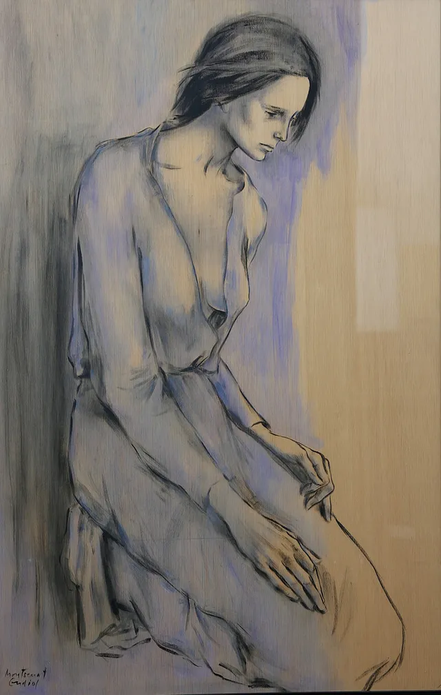 MONTSERRAT GUDIOL. "Dona agenollada".