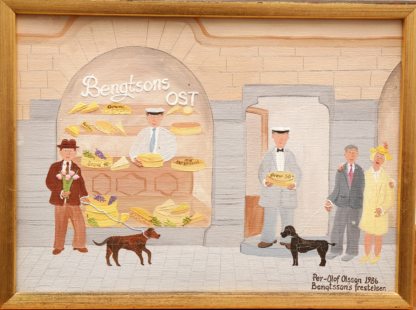 PER OLOF OLSSON. Olja på duk, "Bengtssons frestelser" signerad, daterad 1986. — Paintings — Limhamns Auktionsbyrå
