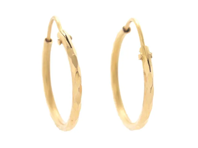 ÖRRINGAR, 18K guld, arbetade, yttermått 1,7 cm, vikt ca 1,1 g.
