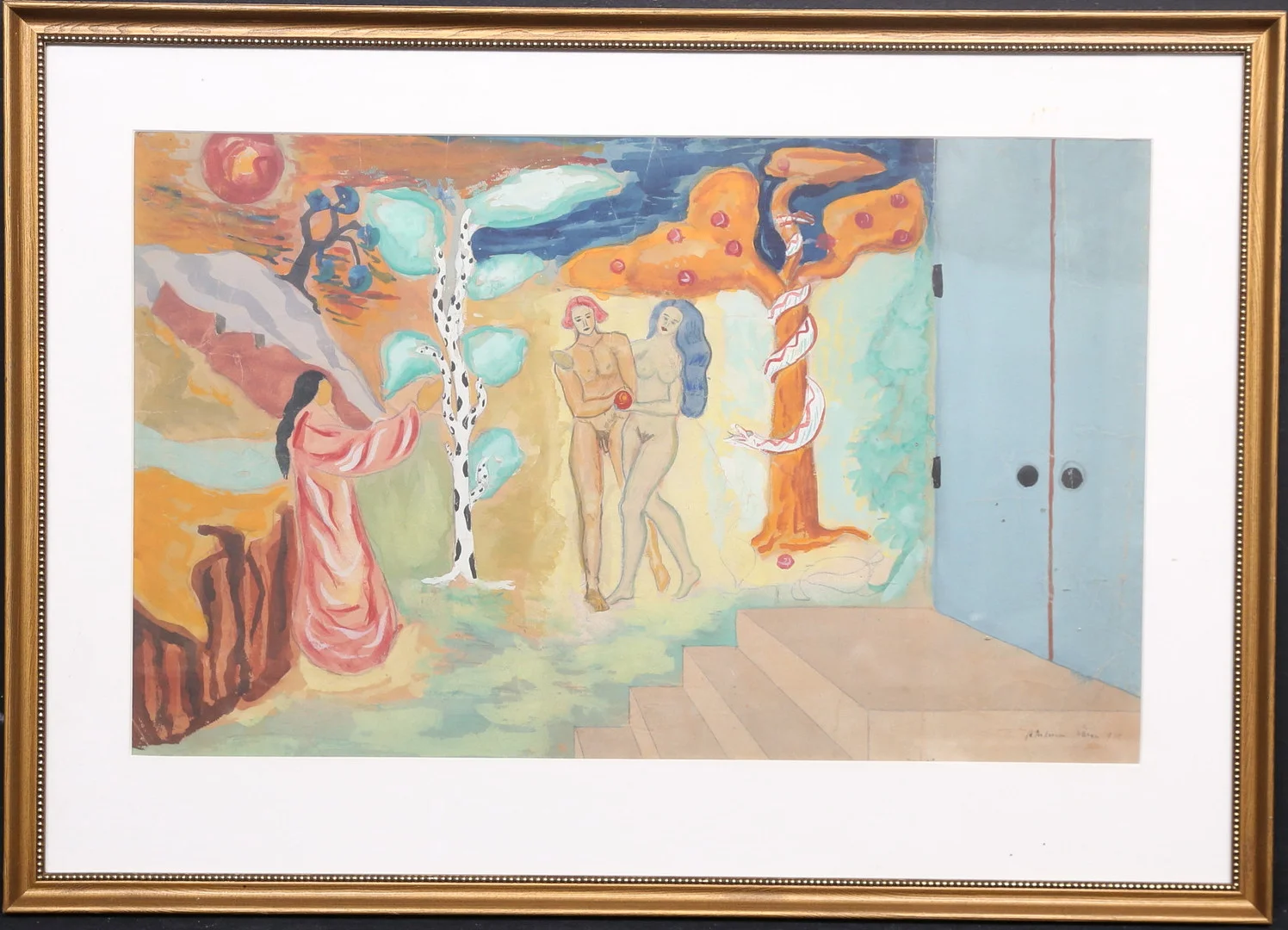 ARNE ROLAND ANDERSSON. Akvarell, signerad, daterad våren 1910. — Paintings — Gomér & Andersson Linköping