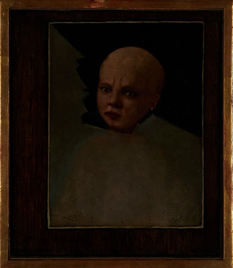 ZOLTAN VON BOER. Olja på pannå, motiv av motiv av ansikte och trasigt glas, signerad och daterad á tergo Zoltan von Boer 1964, malmö. — Paintings — Stockholms Auktionsverk Sickla