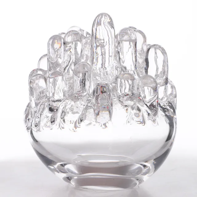 GÖRAN WÄRFF. Ljuslykta, ”Polar”, glas, Kosta.