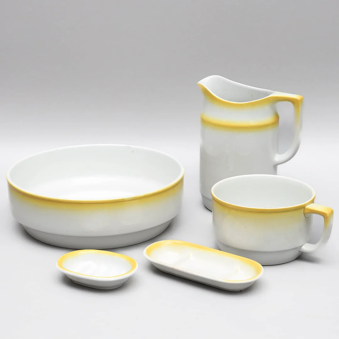 TVÄTTSET, 5 delar, flintgods, Göteborg. — Tableware — Auktionsmagasinet Vänersborg