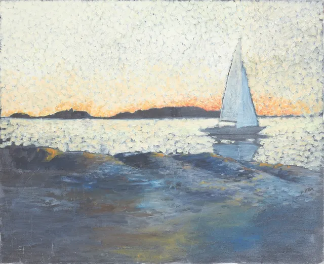 TORE PALM. "Kväll", olja på duk, signerad.
