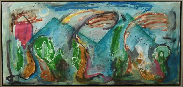 ROLF GJEDSTED. (1947-2022) "Spansk Landskab". Olie på lærred. Signeret.