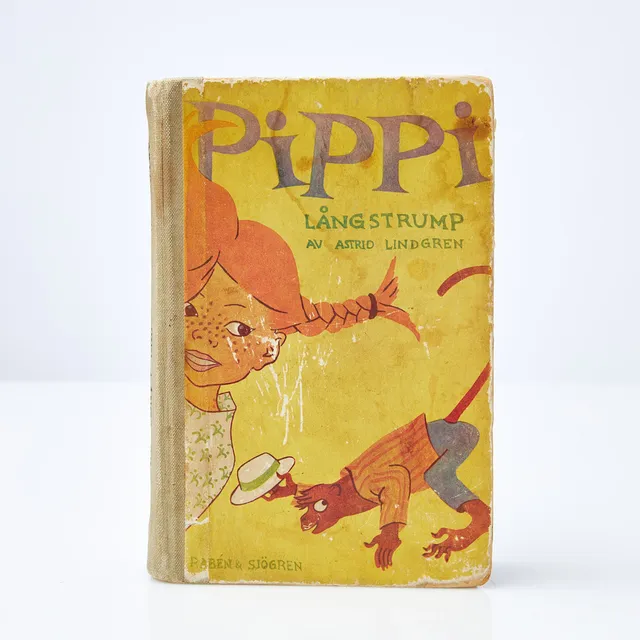ASTRID LINDGREN, PIPPI LÅNGSTRUMP, första upplaga, Rabén & Sjögren, Ronzo Boktryckeri AB, 1945.